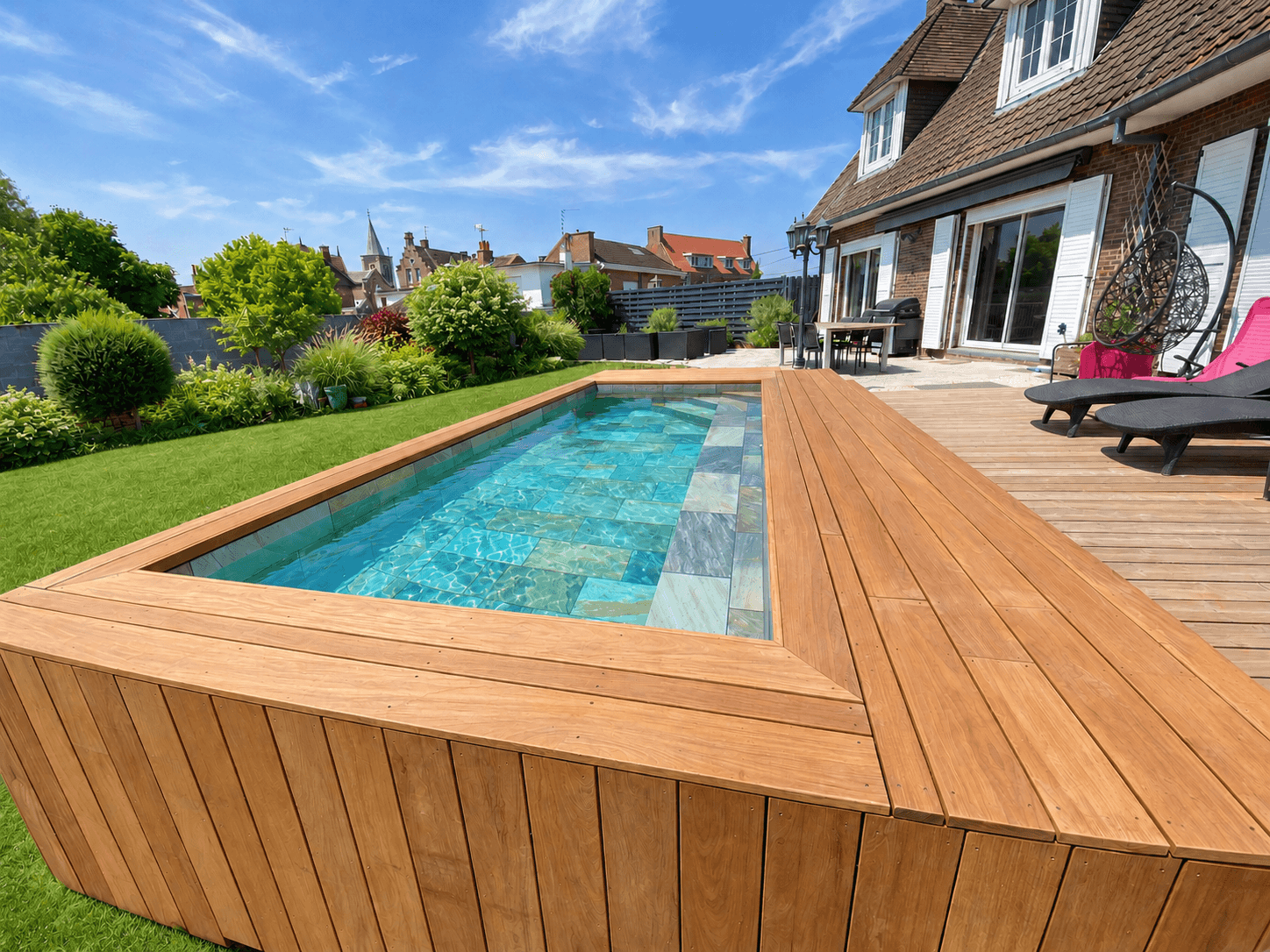 TILESTONE Prefabricated Swim Spa Manufacturing